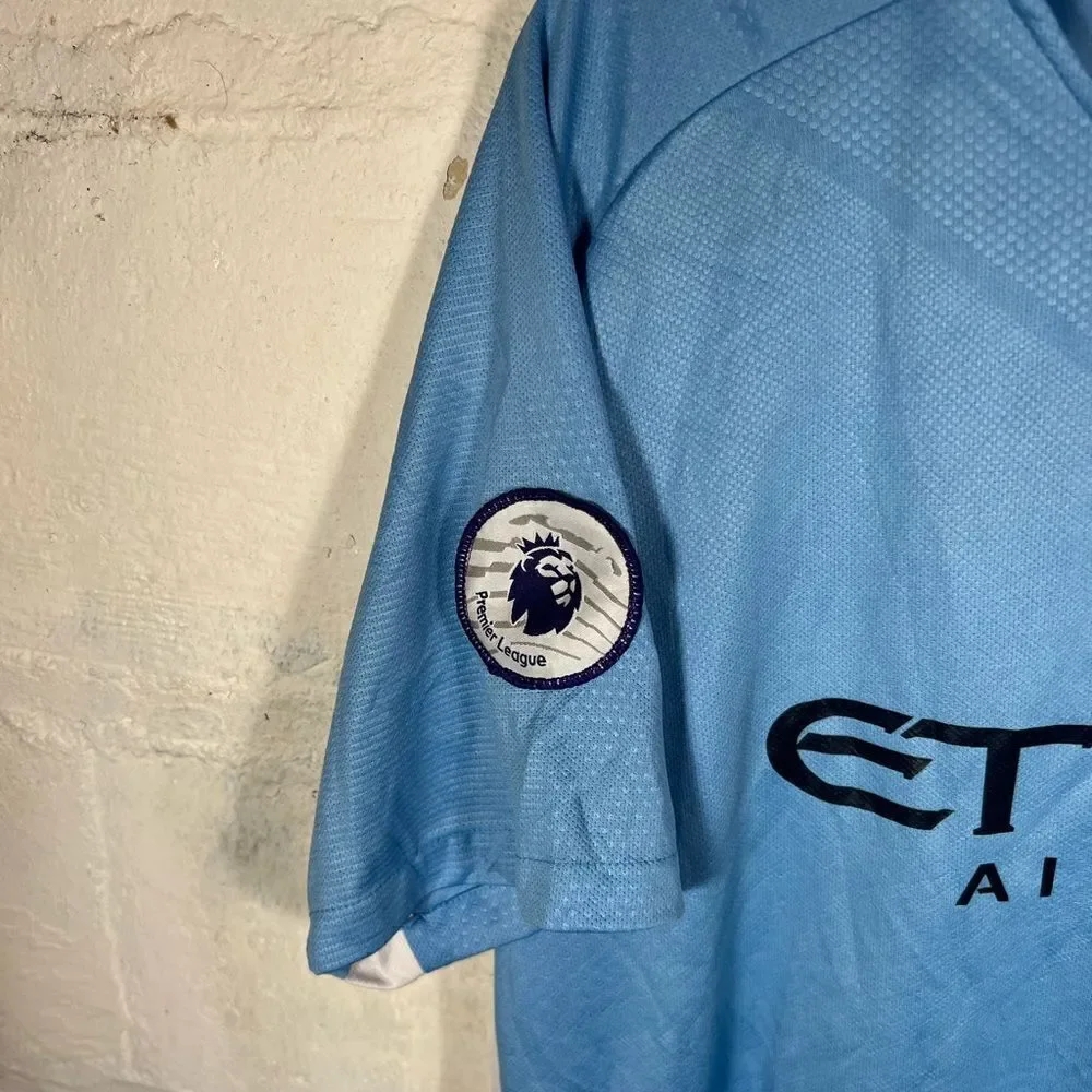 MANCHESTER CITY ENGLAND 2017/2018 HOME FOOTBALL SHIRT JERSEY